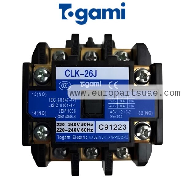 Magnetic Contactor Togami Electric CLK-26J 220-240V