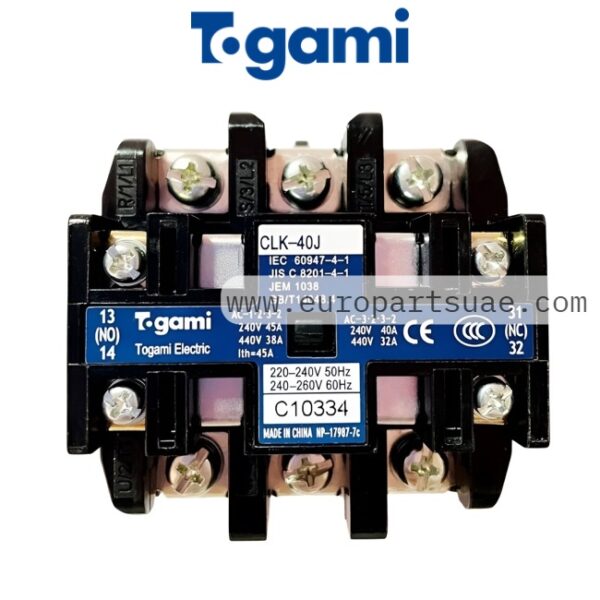Magnetic Contactor Togami Electric CLK-40J 220-240V