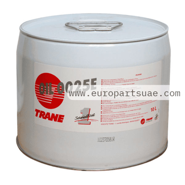 Trane semi synthetic refrigeration oil container 10 liters for HVAC systems.