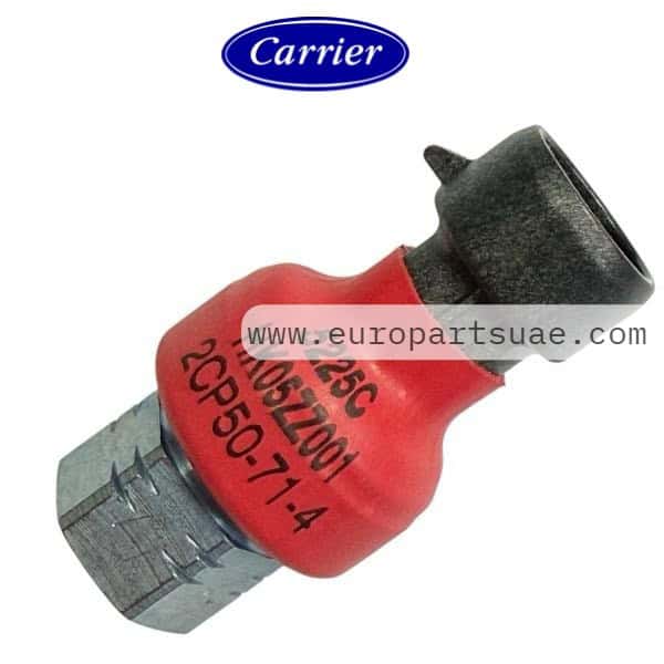 Carrier pressure transducer HK05ZZ001 for HVAC systems.